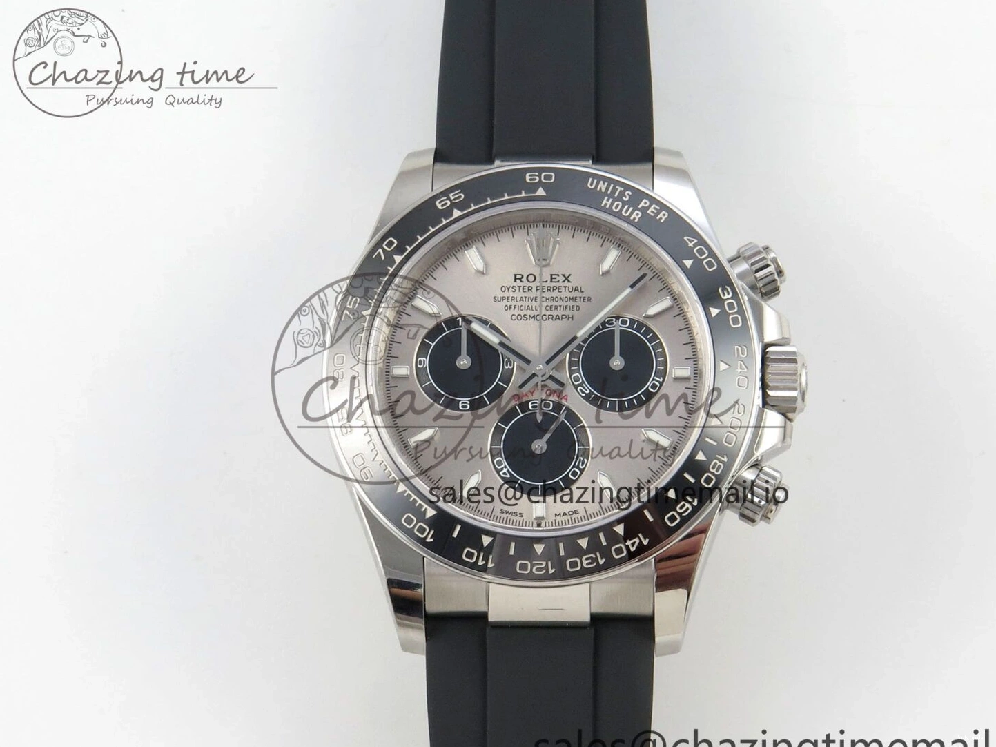 VS4131 Oysterflex Strap Gray VSF Best Black on Edition Daytona Dial V2 (Weighted) 1:1 126519 0225